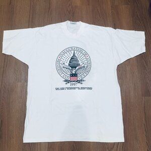 Vintage 1997 Presidential Inauguration Bill Clinton Al Gore T-Shirt XL
